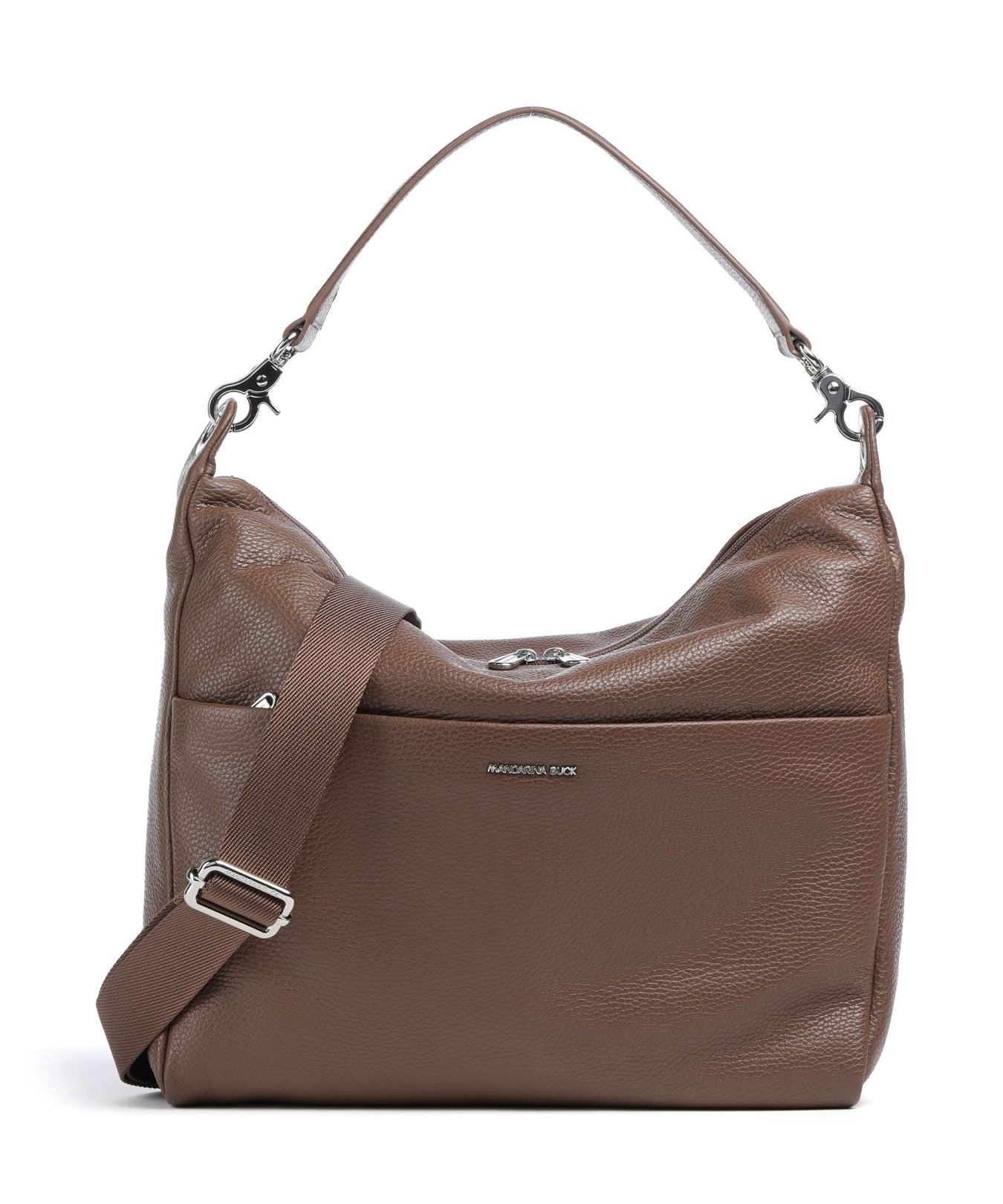 Mandarina Duck Mellow Leather Hobo bag milk chocolate