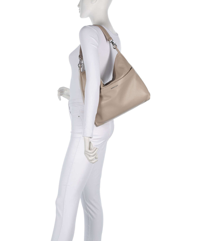 Mandarina Duck Mellow Leather Hobo bag warm taupe