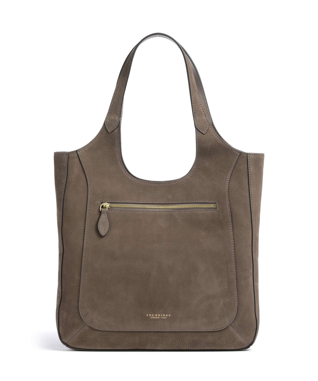 The Bridge Luce Soft Hobo bag greige