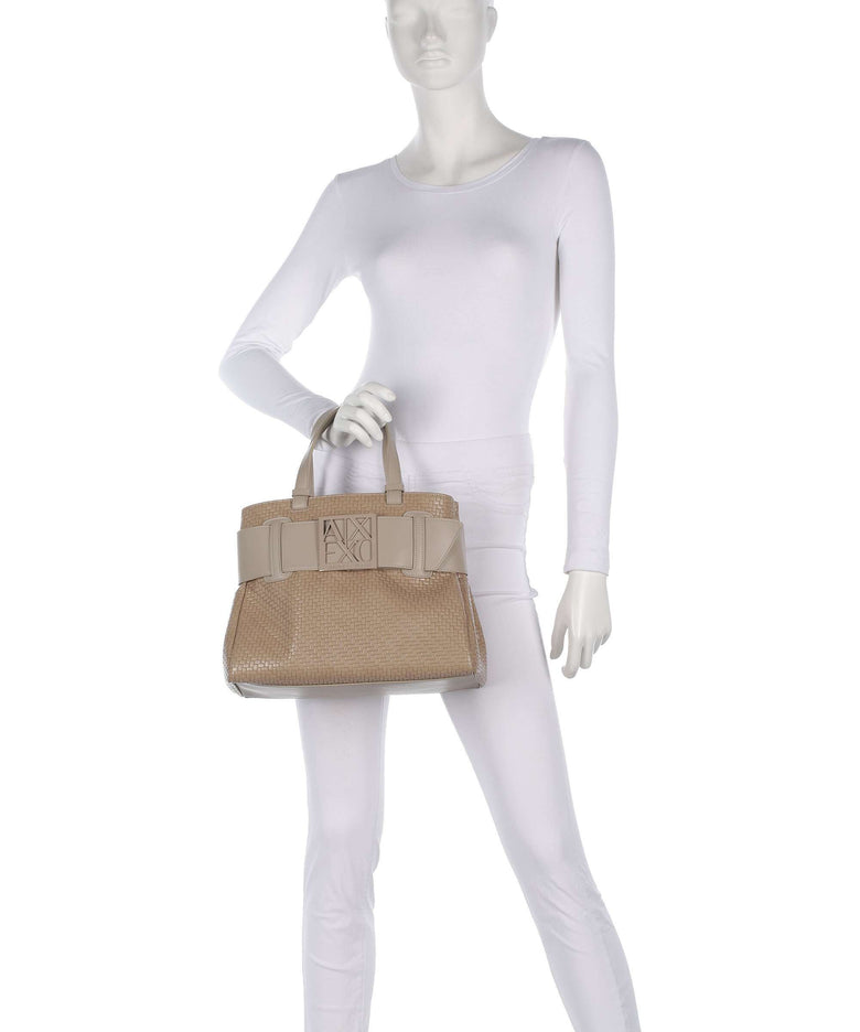 Armani Exchange Susy Soft Woven S Handbag sand