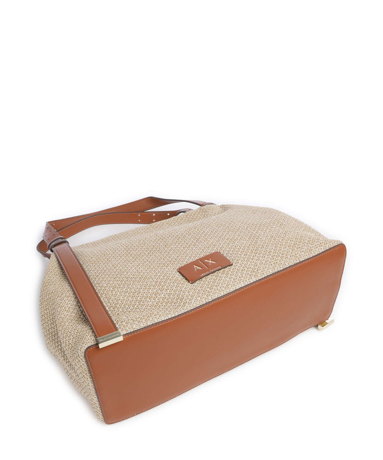 Armani Exchange Alice M Hobo bag natural/saline clay