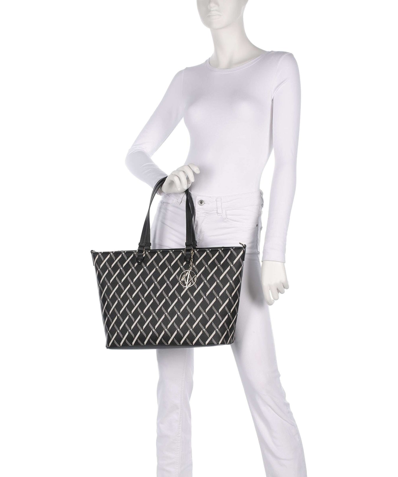 Armani Exchange Gynger Logo M Tote bag black