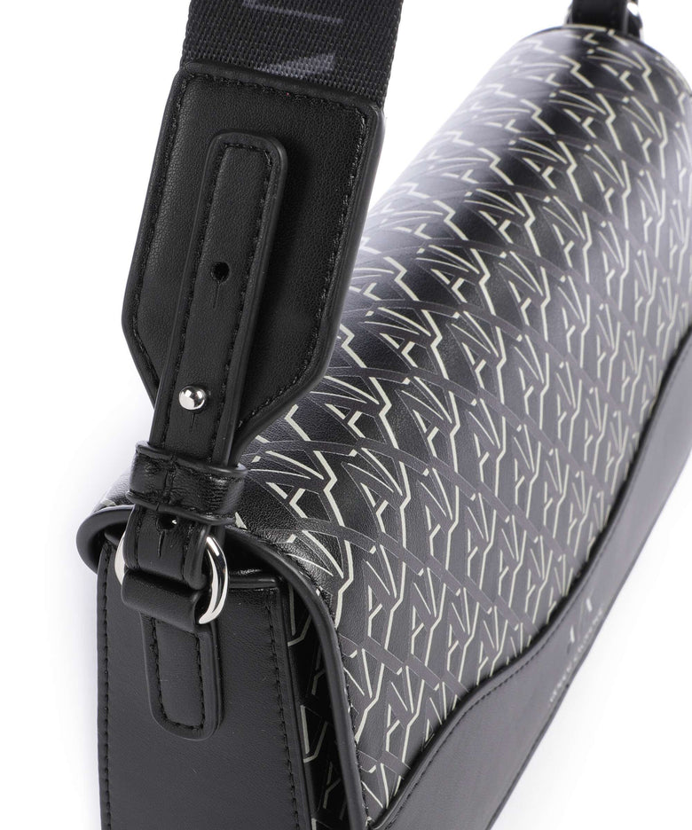 Armani Exchange Wave Monogram Crossbody bag black