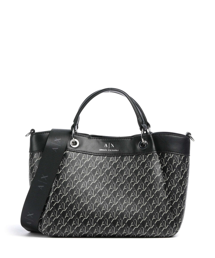 Armani Exchange Wave Monogram M Handbag black