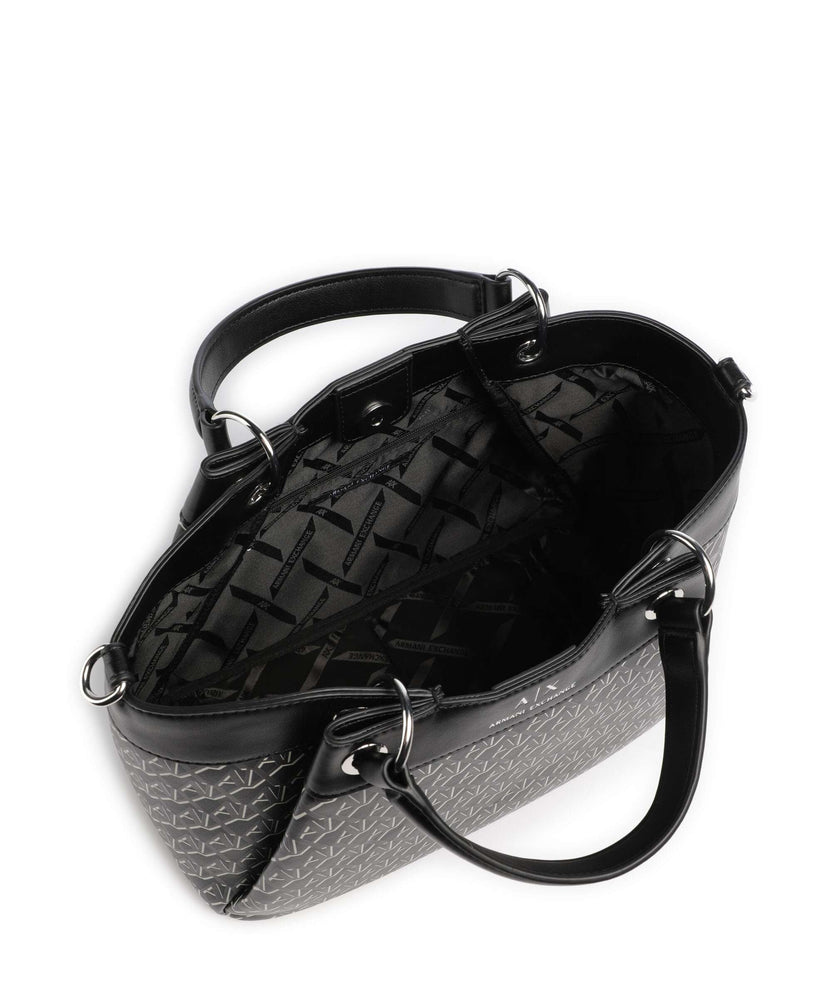 Armani Exchange Wave Monogram M Handbag black