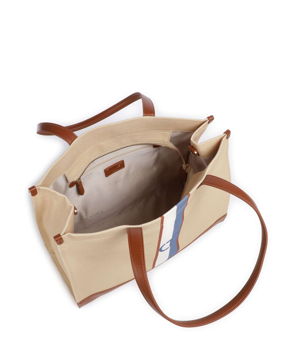 Twinset Matera Tote bag light rope/carta da zucchero