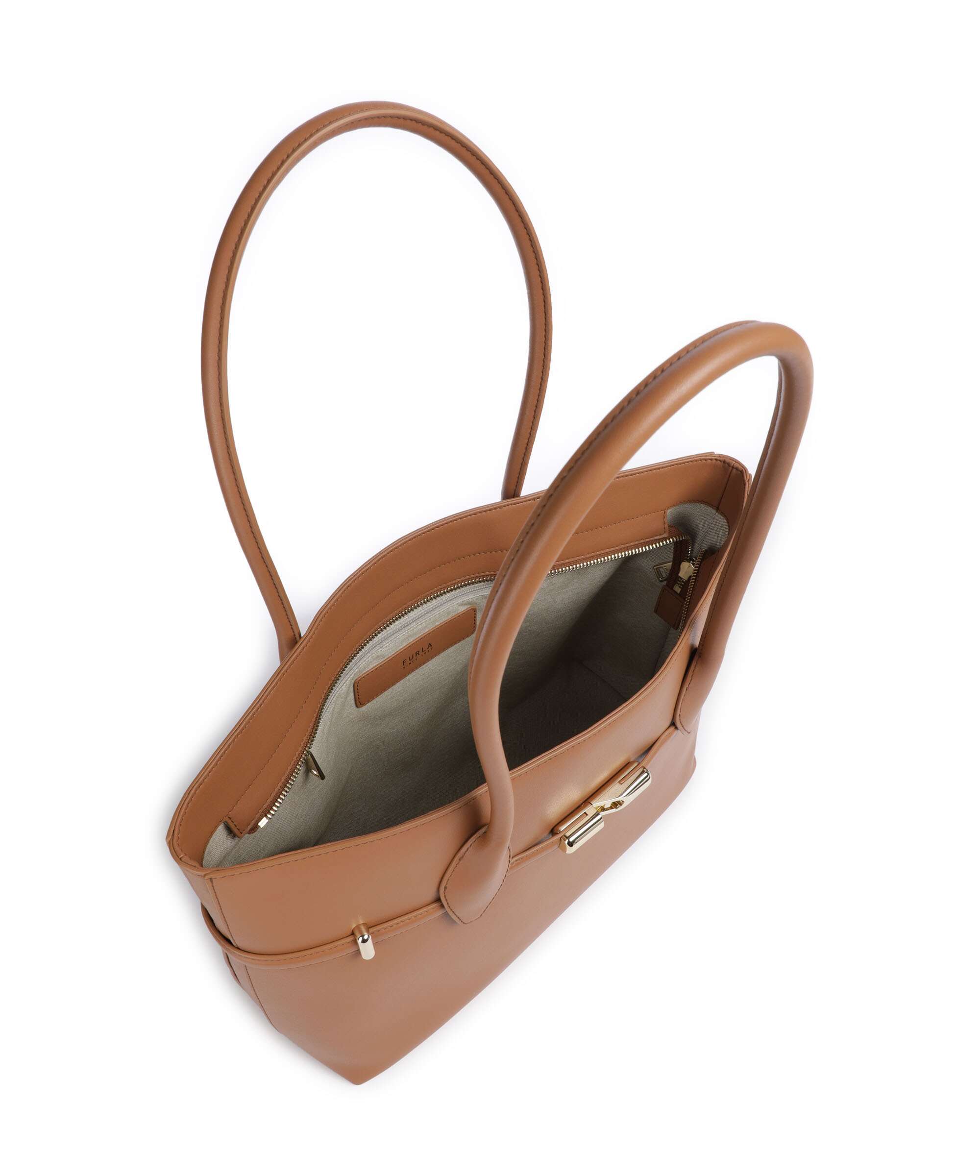 Furla Goccia L Tote bag brandy