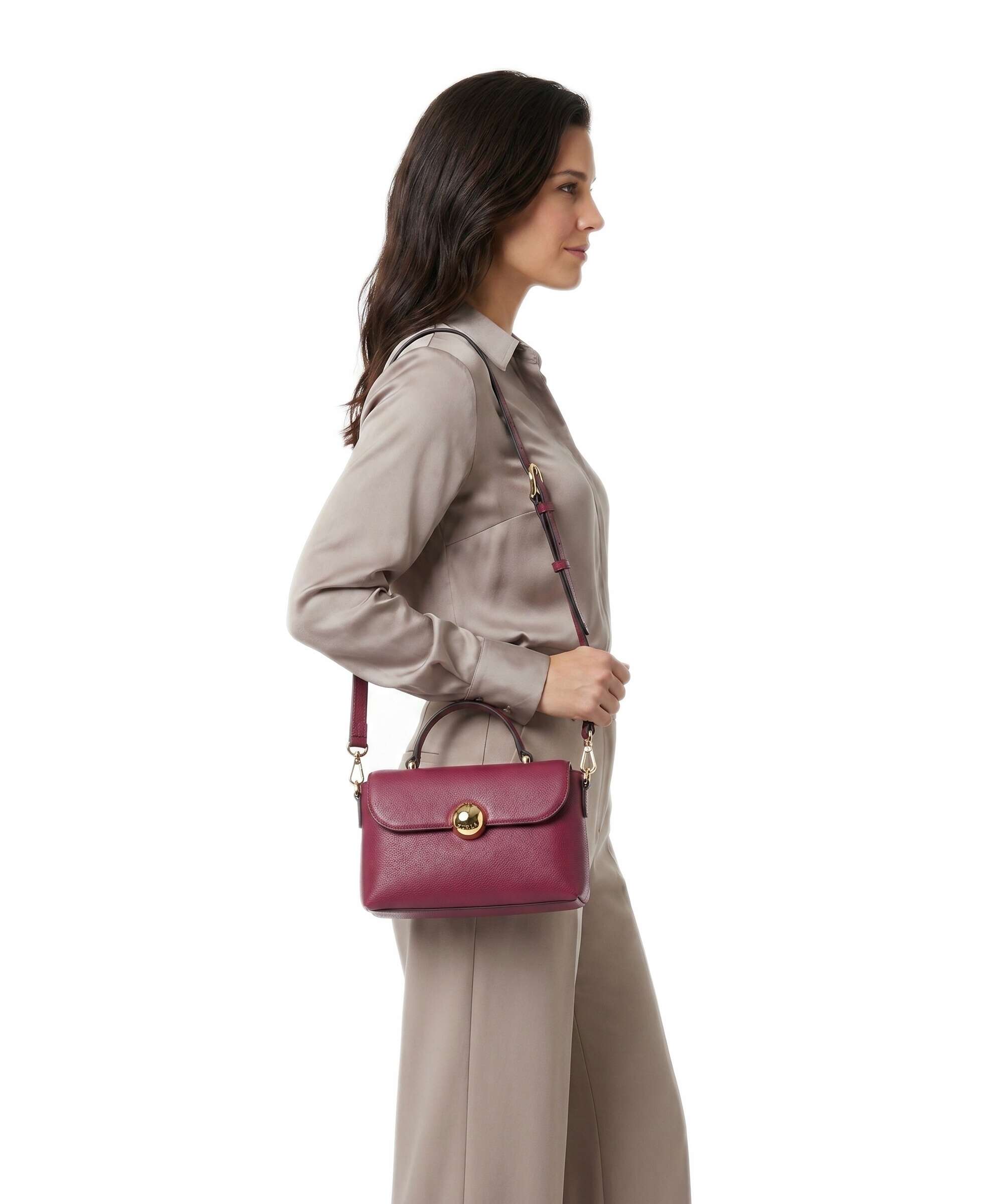 Furla Moonlight Mini Crossbody bag rododendro