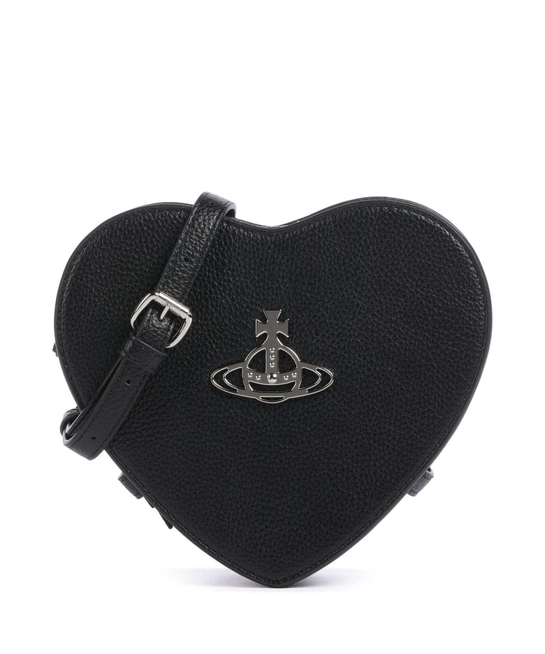 Vivienne Westwood Louise Heart Grain Crossbody bag black