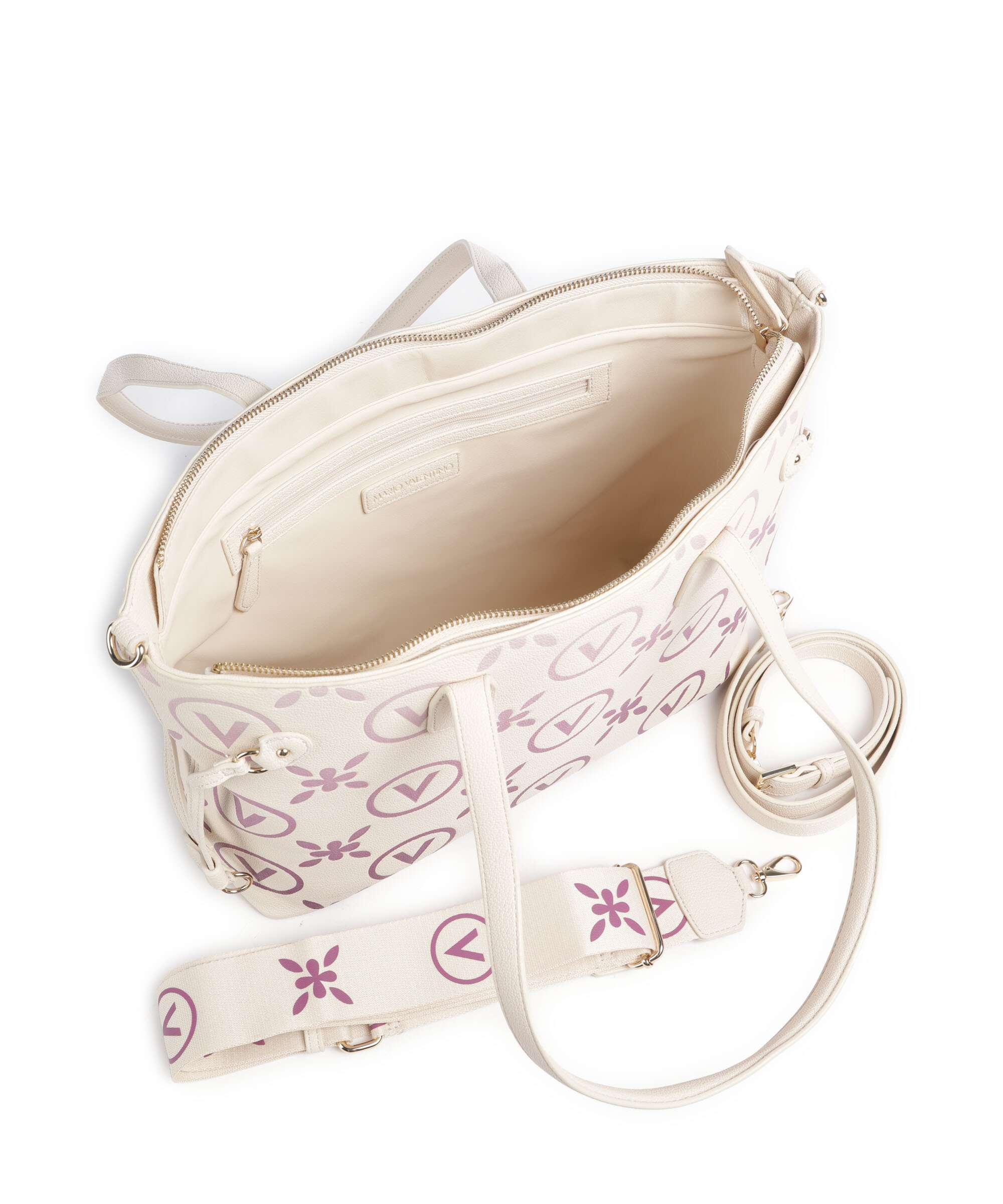 Valentino Bags Samba Re Print Tote bag ecru/rosa