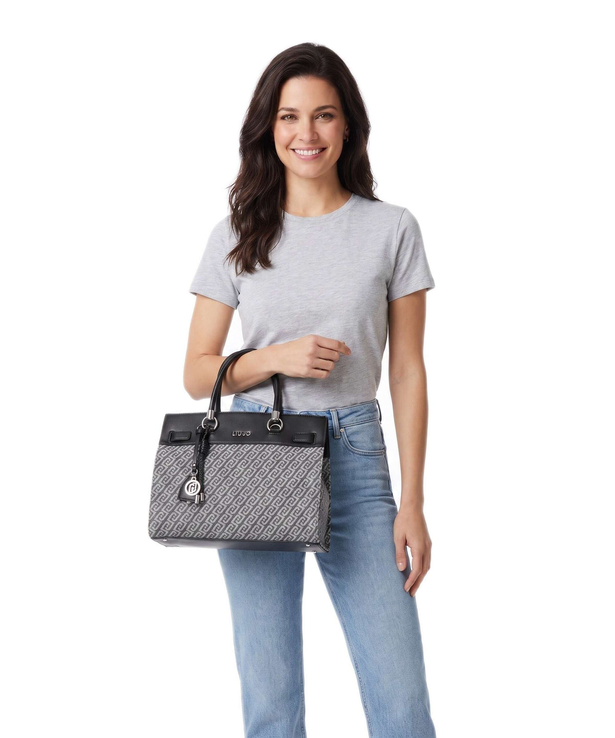 Liu Jo Manhattan M Handbag grigio denim
