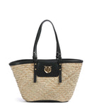 Pinko Love Summer bolsa shopper nero/antique gold
