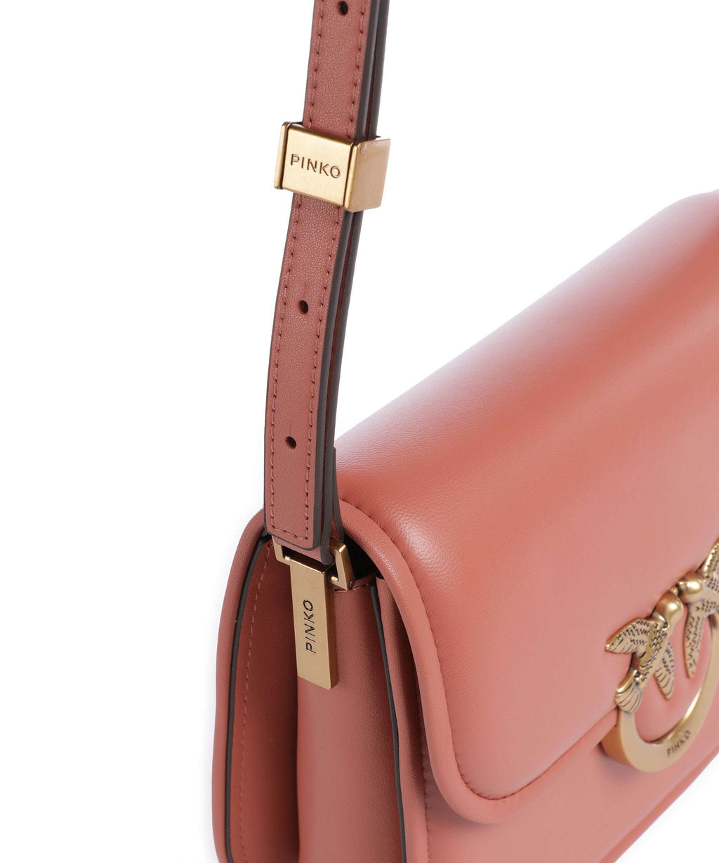 Pinko Love One Mini Crossbody bag marrone aragona/antique gold