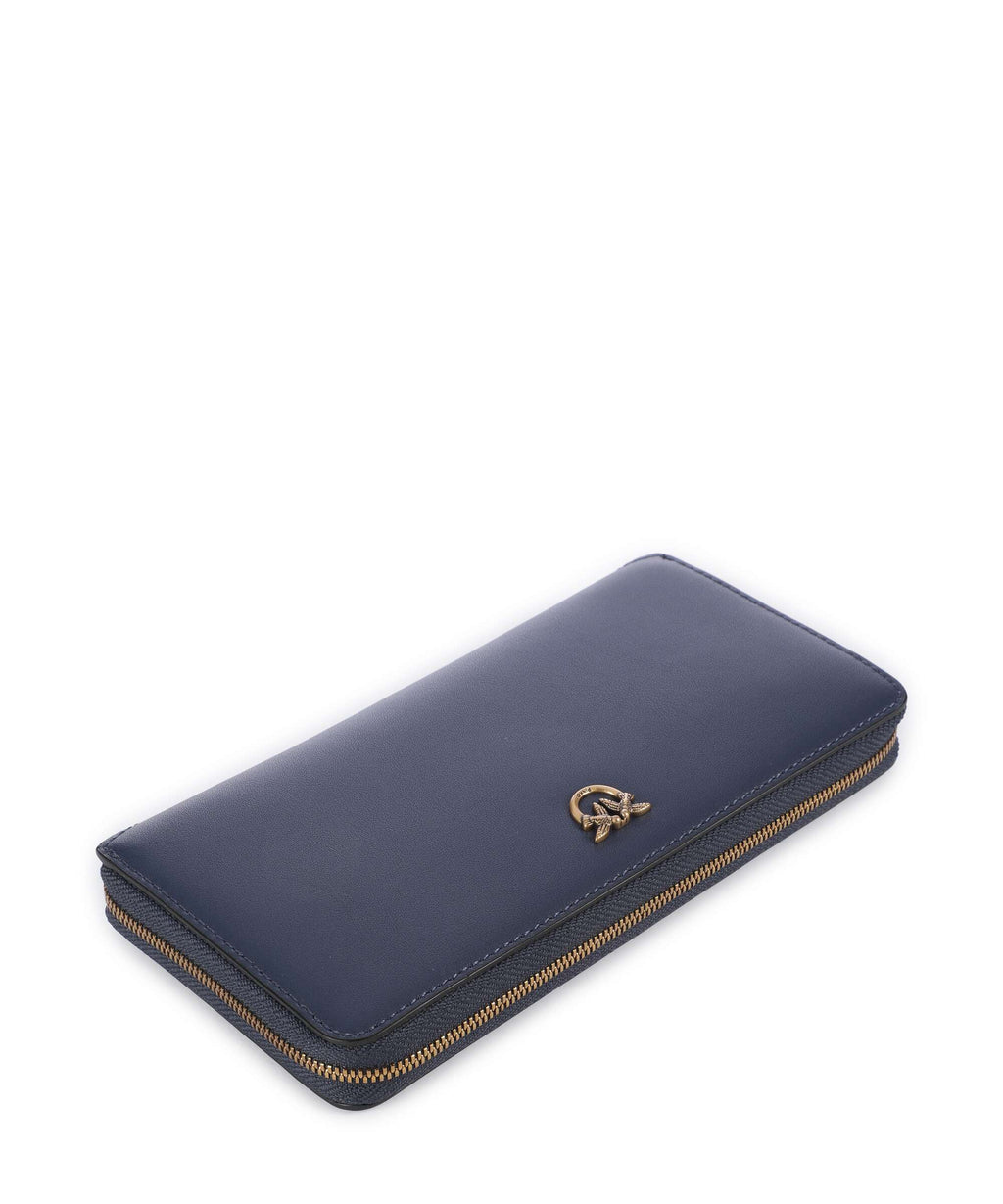 Pinko Ryder Wallet blu indaco ombroso/antique gold