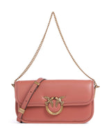 Pinko Love Box Baguette Bolsa tiracolo marrone aragona/antique gold