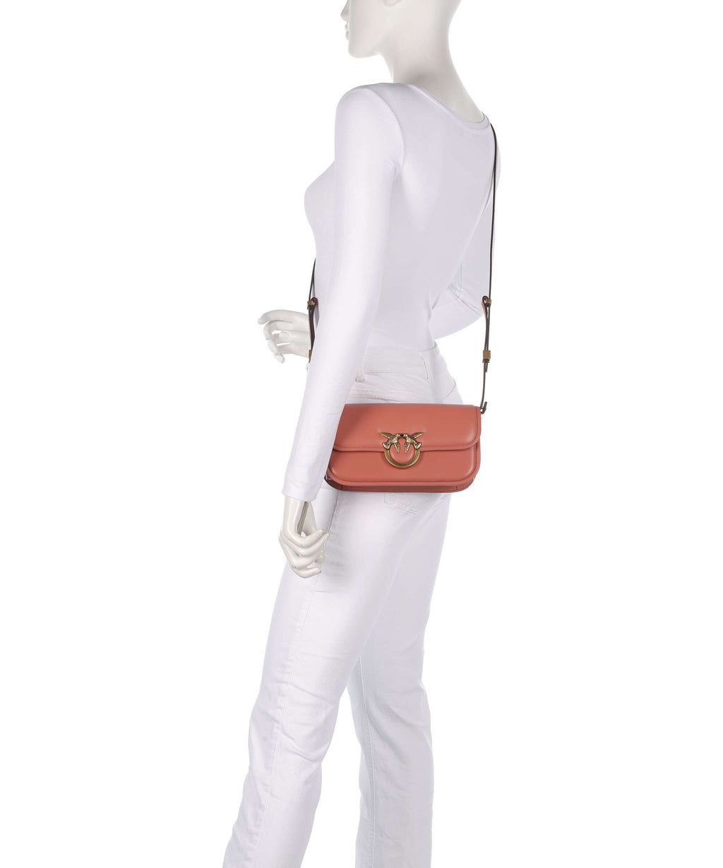 Pinko Love Box Baguette Shoulder bag marrone aragona/antique gold