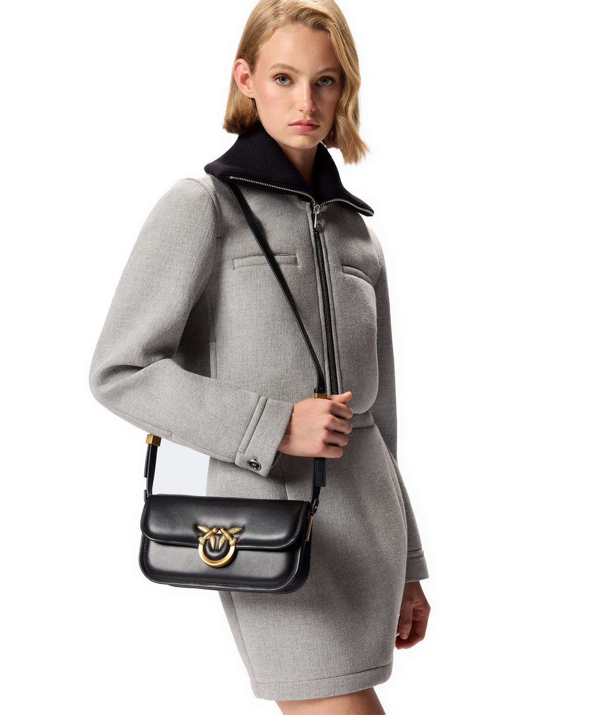 Pinko Love Box Baguette Shoulder bag nero/antique gold
