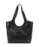 Pinko bolsa shopper nero/antique gold
