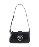 Pinko Love One Mini Slouchy Bolsa tiracolo nero limousine/matt silver