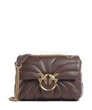 Pinko Love Puff Mini Bolsa tiracolo marrone castano/antique gold