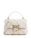 Pinko Love Lady Puff Mini Bolsa bianco seta/antique gold