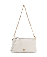 Pinko Double Mini Bolsa tiracolo bianco seta/antique gold
