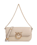 Pinko Love Box Baguette Bolsa tiracolo beige/grigio fumo/antique gold