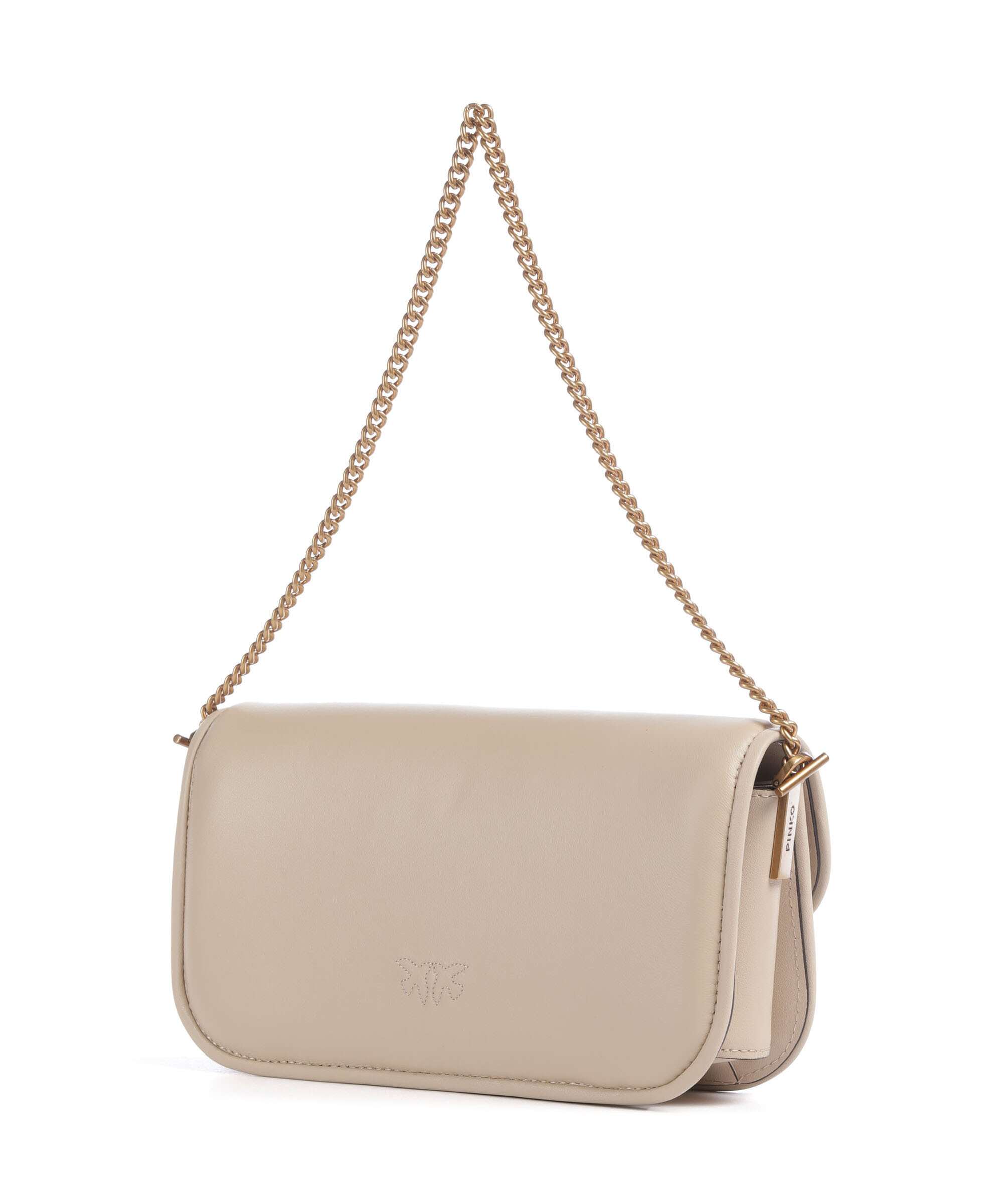 Pinko Love Box Horizontal Shoulder bag beige/grigio fumo/antique gold