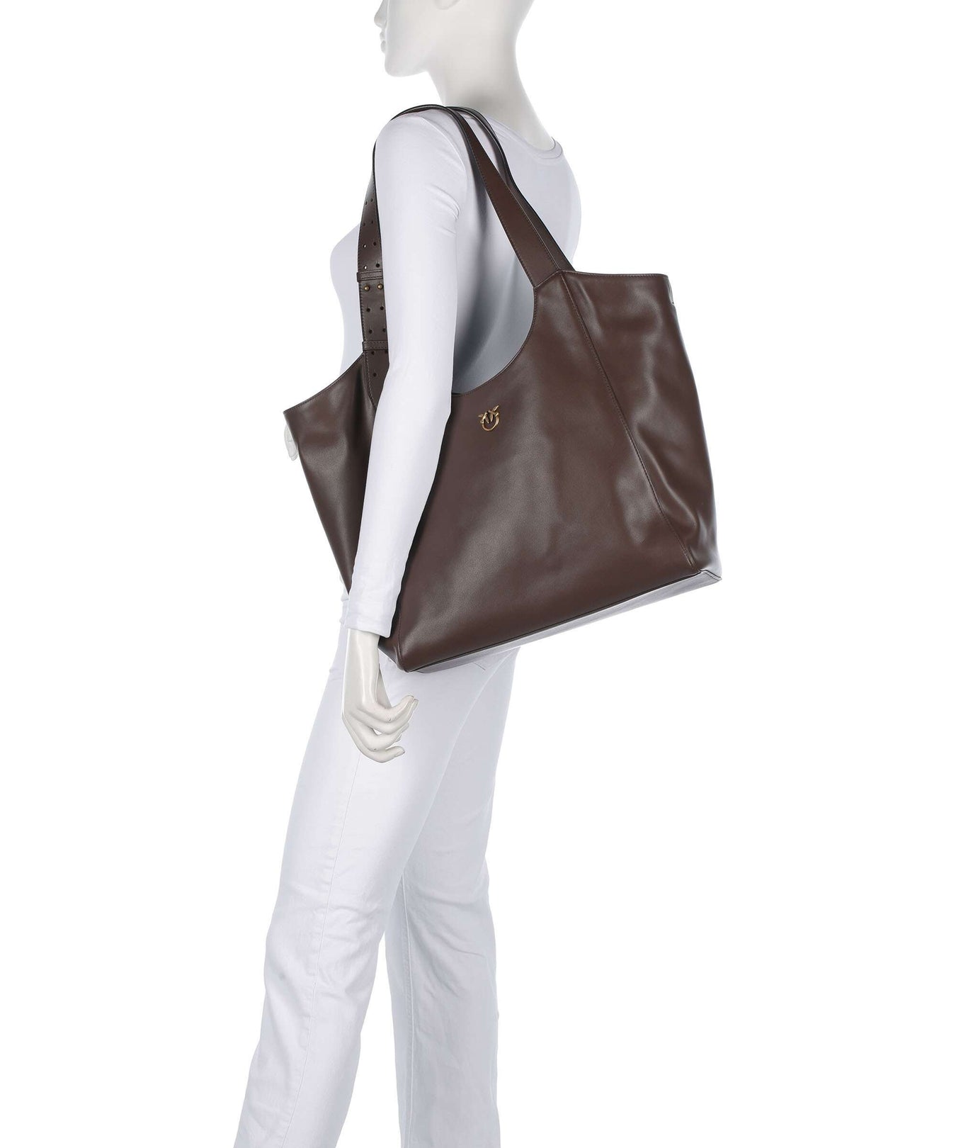 Pinko Tote bag marrone castano/antique gold