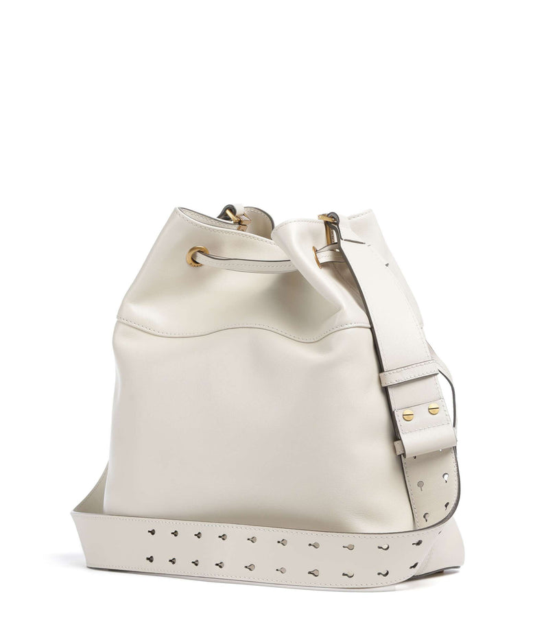 Pinko Secchiello Classic Bucket bag bianco seta/antique gold