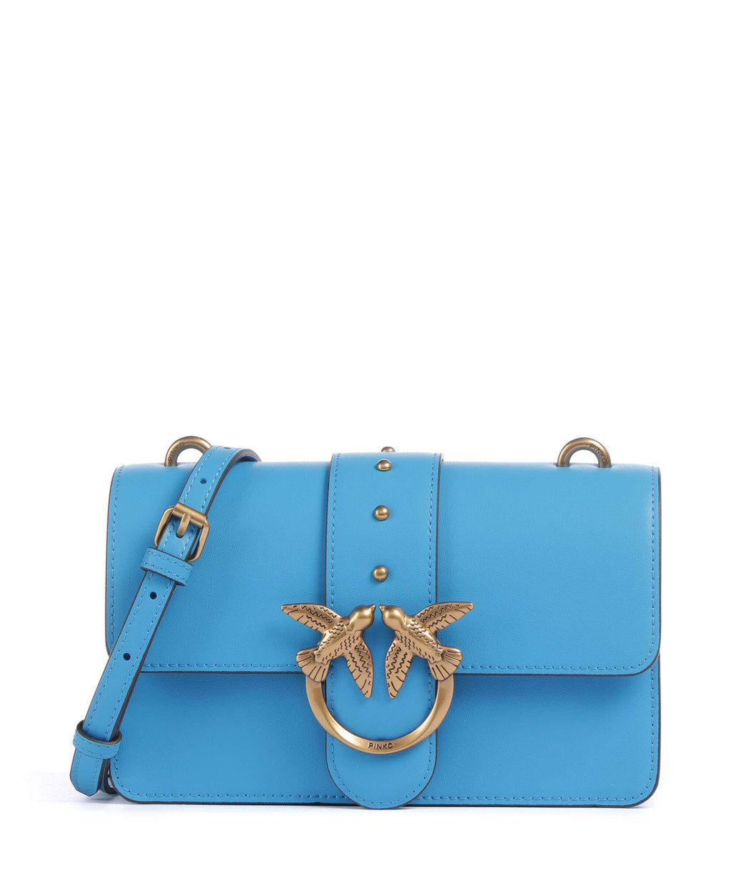 Pinko Love One Mini Crossbody bag azzurro dresda/antique gold