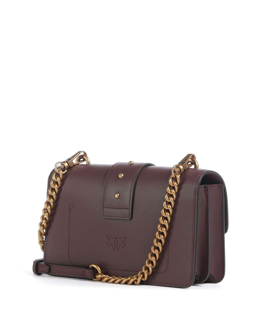 Pinko Love One Mini Crossbody bag cioccolato amaro/antique gold