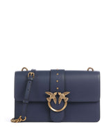 Pinko Love One Classic Bolsa tiracolo blu indaco ombroso/antique gold