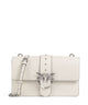 Pinko Love One Classic Bolsa tiracolo bianco seta/old silver