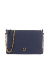 Pinko Flat Classic Bolsa tiracolo blu indaco ombroso/antique gold