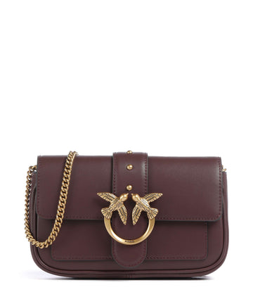 Pinko Love One Pocket Bolsa cioccolato amaro/antique gold