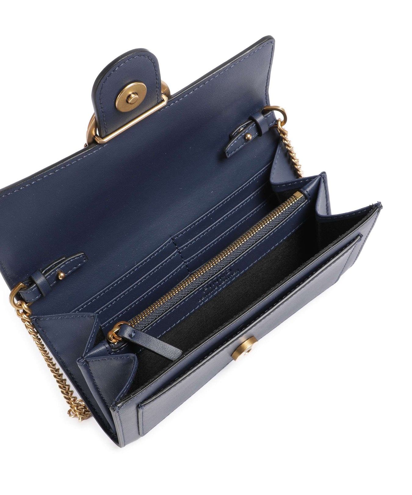 Pinko Love One Wallet blu indaco ombroso/antique gold