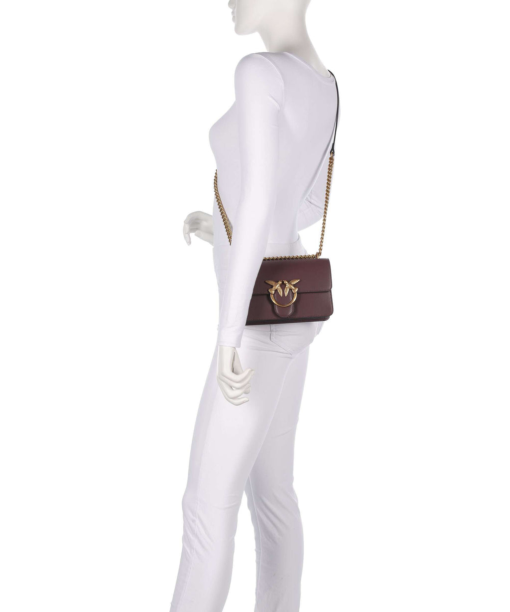Pinko Love One Mini Shoulder bag cioccolato amaro/antique gold