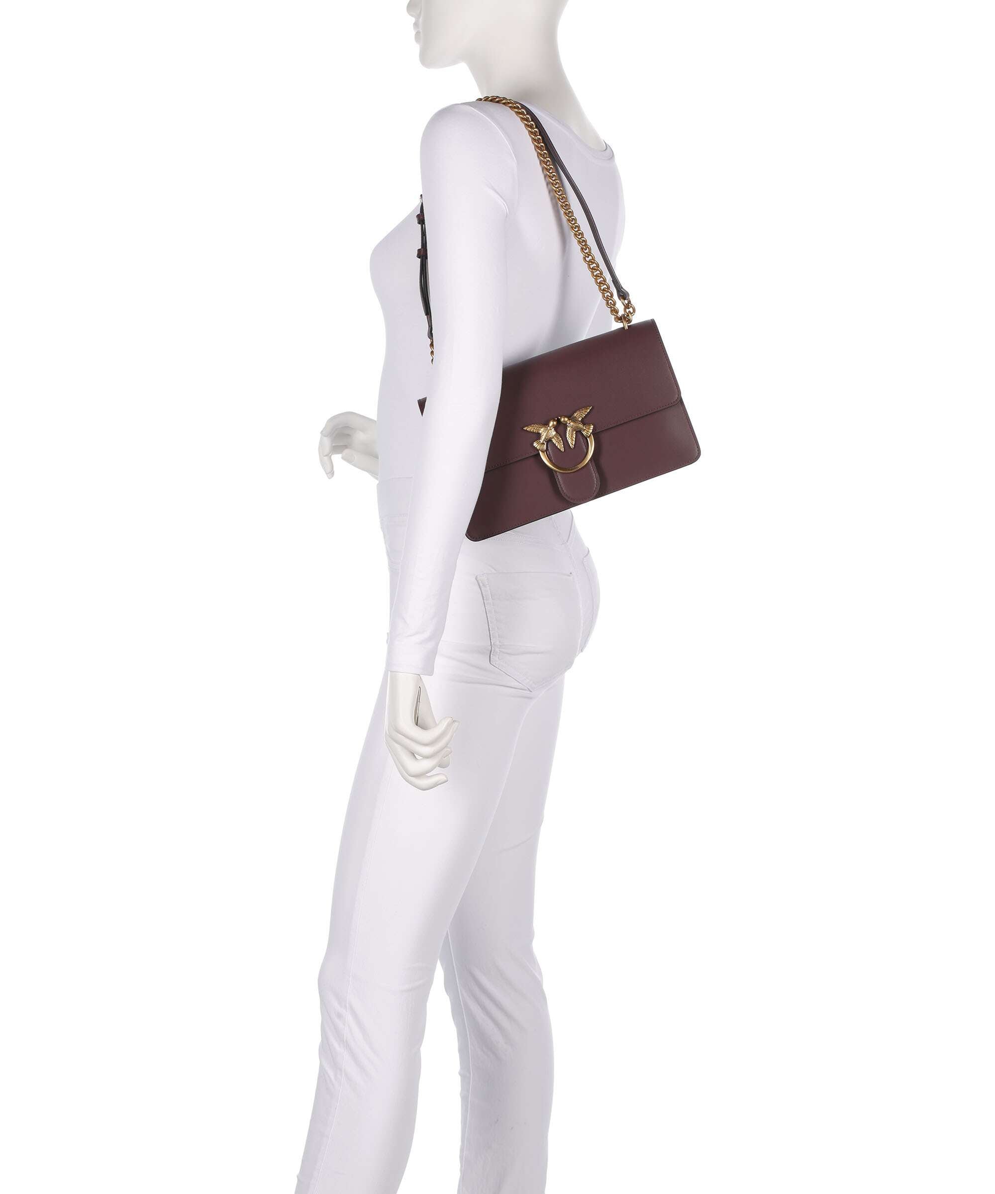 Pinko Love One Classic Shoulder bag cioccolato amaro/antique gold
