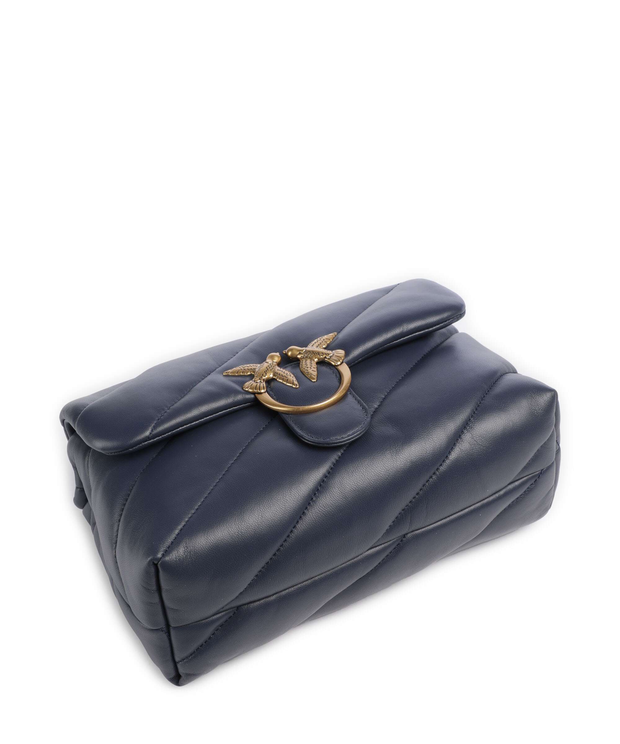 Pinko Love Puff Classic Shoulder bag blu indaco ombroso/antique gold