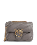 Pinko Love Puff Mini Bolsa tiracolo grigio asfalto/antique gold