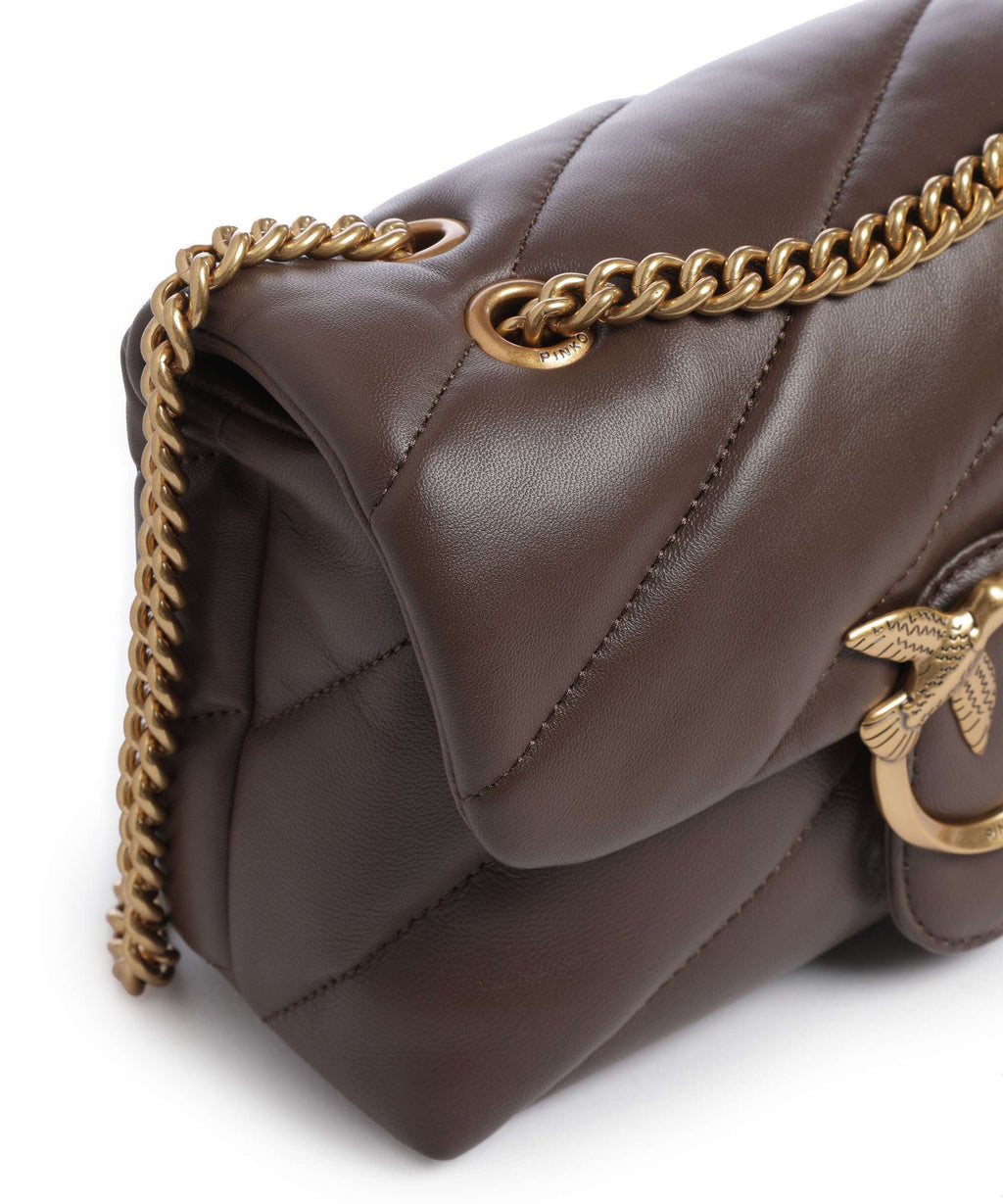 Pinko Love Puff Mini Shoulder bag marrone castano/antique gold