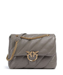 Pinko Love Puff Big Bolsa tiracolo grigio asfalto/antique gold