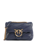 Pinko Love Puff Mini Bolsa tiracolo blu indaco ombroso/antique gold