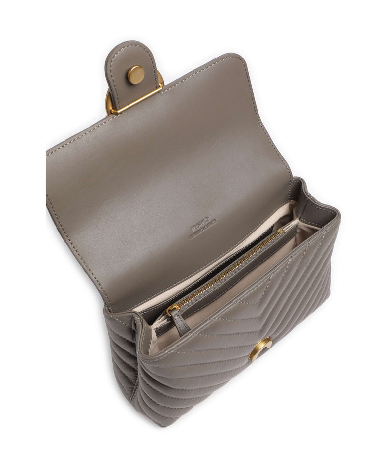 Pinko Love Lady Puff Mini Handbag grigio asfalto/antique gold