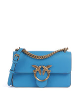 Pinko Love One Mini Bolsa tiracolo azzurro dresda/antique gold