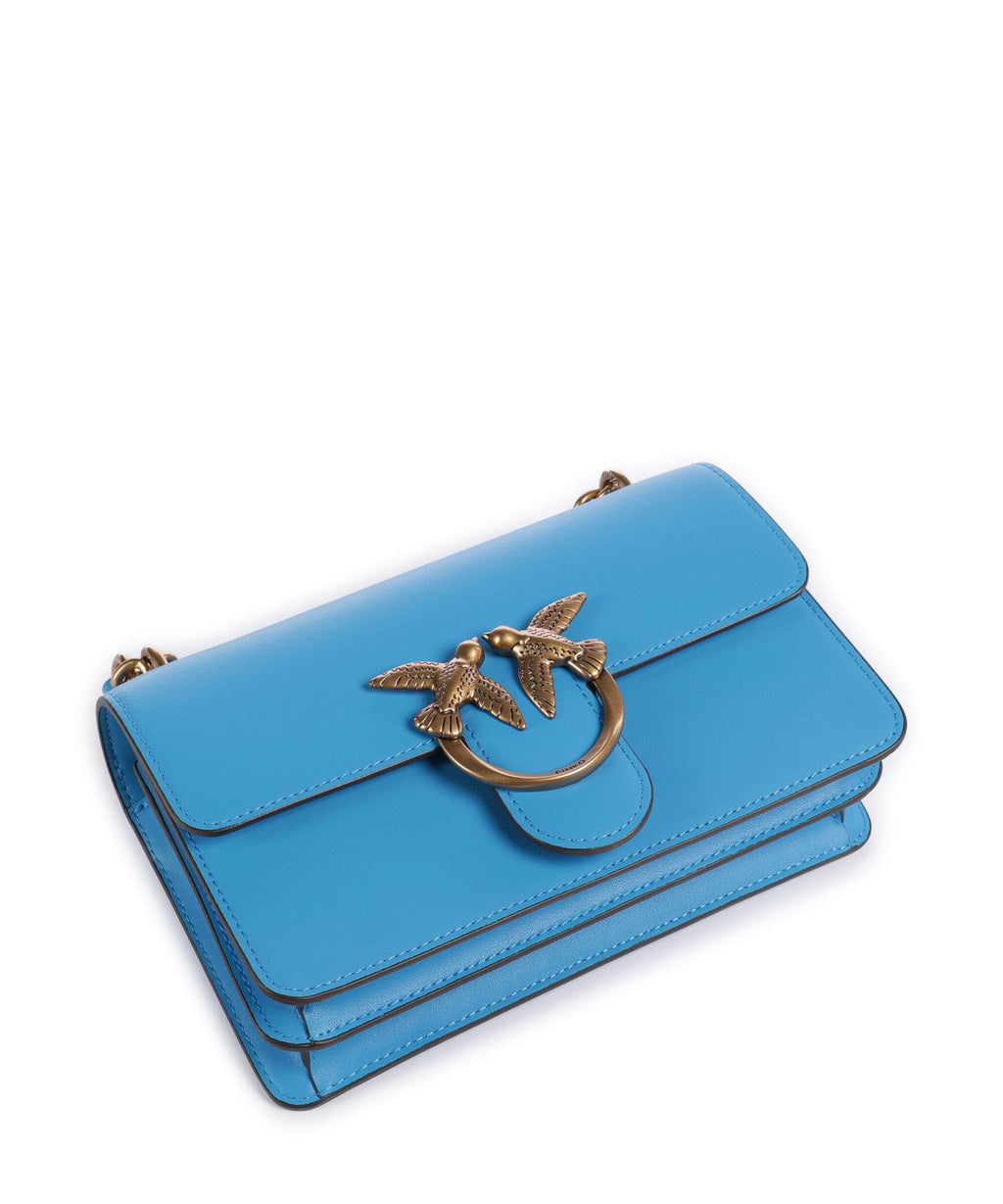 Pinko Love One Mini Shoulder bag azzurro dresda/antique gold