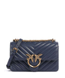 Pinko Love One Mini Bolsa tiracolo blu indaco ombroso/antique gold
