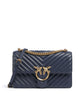 Pinko Love One Classic Bolsa tiracolo blu indaco ombroso/antique gold