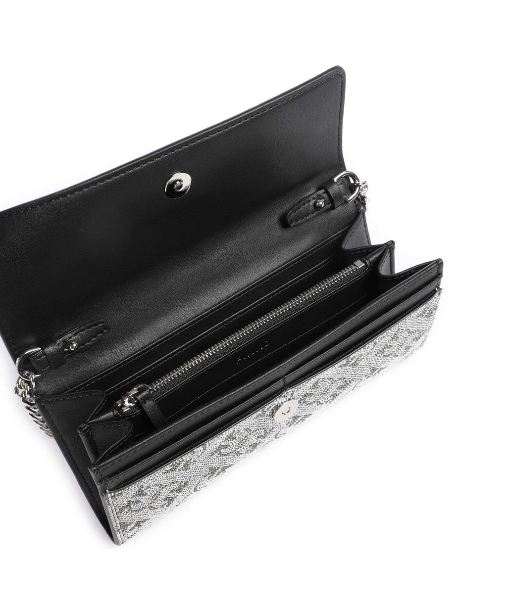 Pinko Love Tiny Birds Crossbody bag argento/nickel lucido